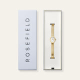 Rosefield Mini Oval dorée cadran nacre blanche