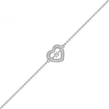 Bracelet coeur en argent 645-2211