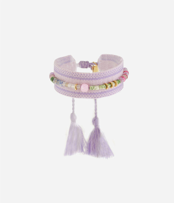 Bracelet ZAG Malaga en tissu Violet