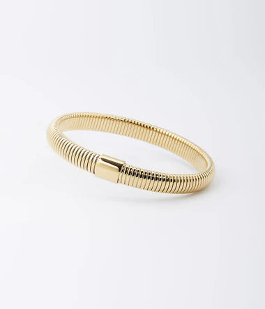 Bracelet Jonc Dixie en acier doré 10mm
