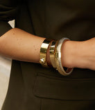 Bracelet Jonc Diane en acier doré