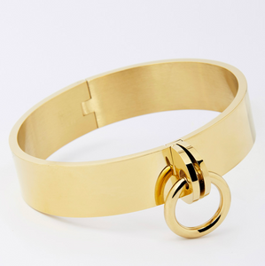 Bracelet Jonc Afra en acier doré