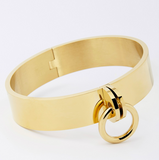 Bracelet Jonc Afra en acier doré