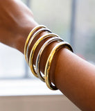 Bracelet ZAG  jonc Darcy en acier doré S 840j860