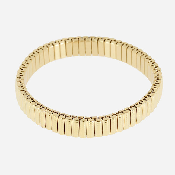 Bracelet Zag flex en acier doré 840J809