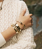 Bracelet Jonc ZAG Koch en acier doré