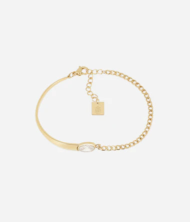 Bracelet ZAG Lunara en acier doré