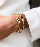 Bracelet ZAG Galine en acier doré