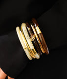 Bracelet jonc Zag Ayana marron