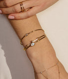 Bracelet ZAG Troia en acier doré