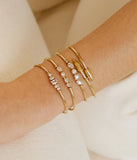 Bracelet Jonc Zag Aragona en acier doré