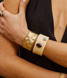 Bracelet ZAG jonc Lomas en acier doré