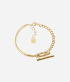 Bracelet jonc ZAG Fidelis en acier doré