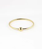 Bracelet jonc Zag Bianca en acier doré