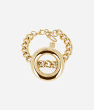 Bracelet jonc Zag Kaelis en acier doré