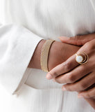 Bracelet ZAG Fierce en acier doré