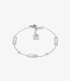 Bracelet ZAG Screen en acier et nacre blanche