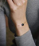 Bracelet Zag Pablo en acier doré avec Améthyste