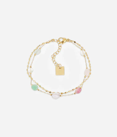 Bracelet ZAG Appius mix en acier doré