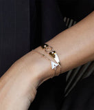 Bracelet Zag Marcello en acier doré