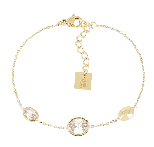 Bracelet ZAG Solyne en acier doré