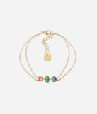 Bracelet ZAG Pardu Mix en acier doré