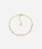 Bracelet Zag Alcamo en acier doré