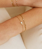 Bracelet ZAG Macari en acier doré