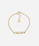 Bracelet Zag Anémone en acier doré