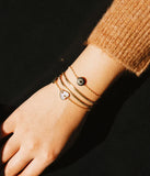 Bracelet double ZAG Serpenti en acier doré