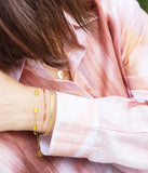Bracelet double ZAG Serpenti en acier doré