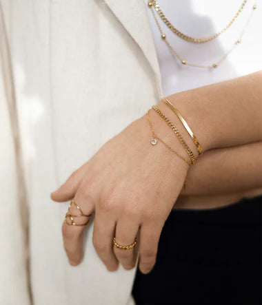 Bracelet ZAG Aube en acier doré