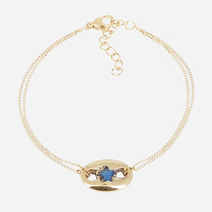 Bracelet ZAG étoile bleue en acier doré