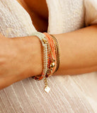 Bracelet ZAG 5 rangs Ray orange phosphorescent