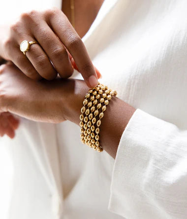 Bracelet Zag Caddy en acier doré