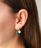 Boucles d'oreilles ZAG Créoles Velasquez vert