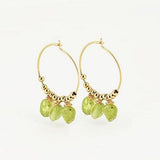 Boucles d'oreilles ZAG Créoles Fafa avec Peridot