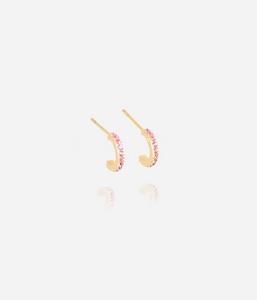 Boucles d'oreilles ZAG Créoles zirconiums roses