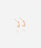 Boucles d'oreilles ZAG Créoles zirconiums roses