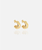 Boucles d'oreilles créoles ZAG Orsay S en acier doré