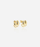 Boucles d'oreilles créoles ZAG Neuilly en acier doré