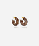 Boucles d'oreilles ZAG Marble brune