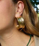 Boucles d'oreilles ZAG Burano en acier doré