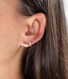 Boucles d'oreilles / piercing ZAG Ayla en acier doré (vendue à l'unité)