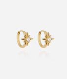 Boucles d'oreilles / piercing ZAG Albero en acier doré
