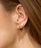 Boucles d'oreilles / piercing ZAG Martine en acier doré - 9mm (vendues à l'unité)