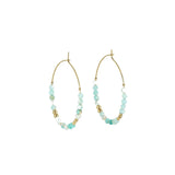 Boucles Créoles ZAG Favela avec Amazonite