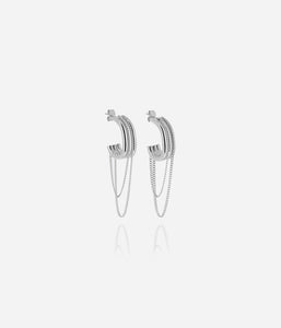 Boucles d'oreilles créoles ZAG Bree en acier