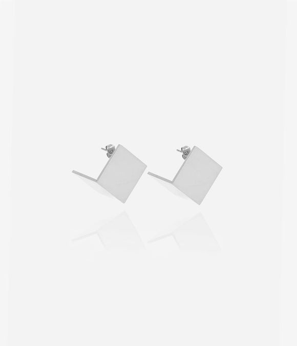 Boucles d'oreilles ZAG Corner en acier