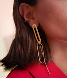 Boucles d'oreilles ZAG Rebel en acier doré